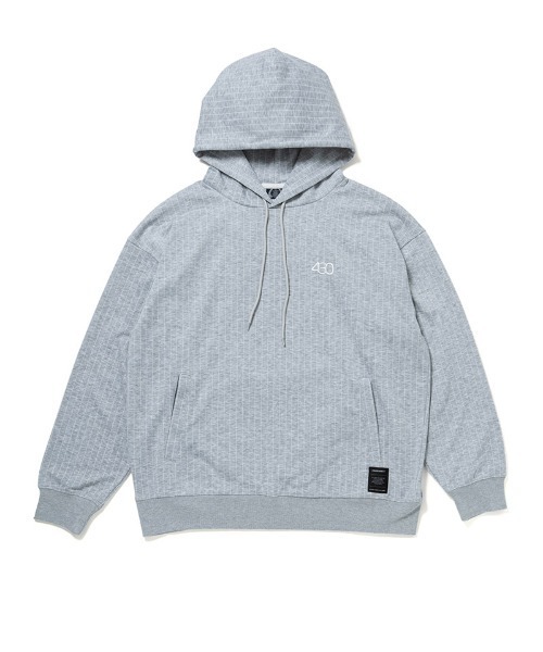 430（フォーサーティ）の「mpa3890-STRIPE P-O PARKA プルオーバーパーカー(25-149)（パーカー・メンズ・グレー/ブラック/ネイビー・3/2/1/0）」の2枚目の写真