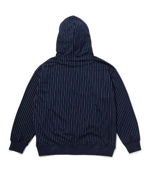 430（フォーサーティ）の「mpa3890-STRIPE P-O PARKA プルオーバーパーカー(25-149)（パーカー・メンズ・グレー/ブラック/ネイビー・3/2/1/0）」の5枚目の写真
