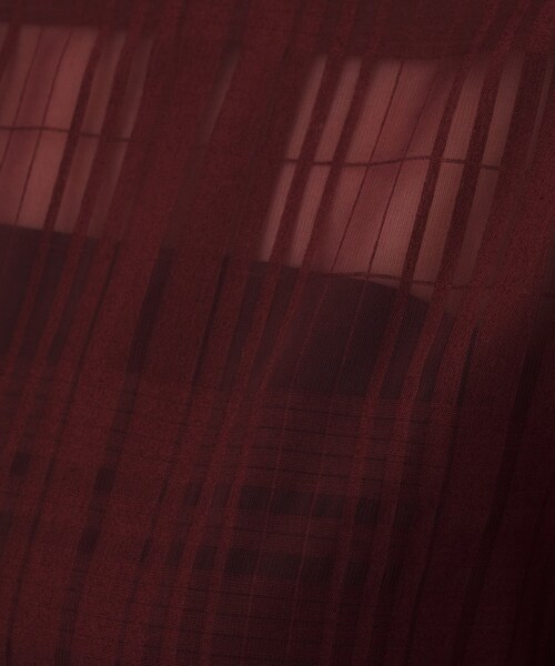 UNTITLED（アンタイトル）の「【セットアップ可/エレガント】シアーチェックTブラウス（シャツ/ブラウス・レディース・パープル系/チャコールグレー・48/44/04/03/02/01/00）」の19枚目の写真