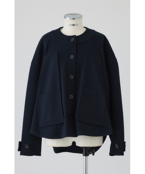 RIM.ARK（リムアーク）の「Woollet blouson ウーレットブルゾン（ブルゾン・レディース・ブラック/ライトグレー/ネイビー・FREE）」の3枚目の写真