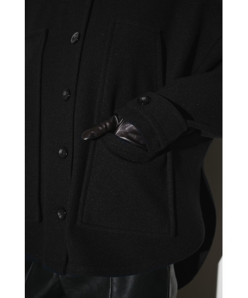 RIM.ARK（リムアーク）の「Woollet blouson ウーレットブルゾン（ブルゾン・レディース・ブラック/ライトグレー/ネイビー・FREE）」の8枚目の写真