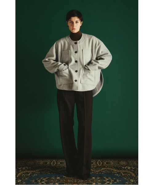 RIM.ARK（リムアーク）の「Woollet blouson ウーレットブルゾン（ブルゾン・レディース・ブラック/ライトグレー/ネイビー・FREE）」の18枚目の写真