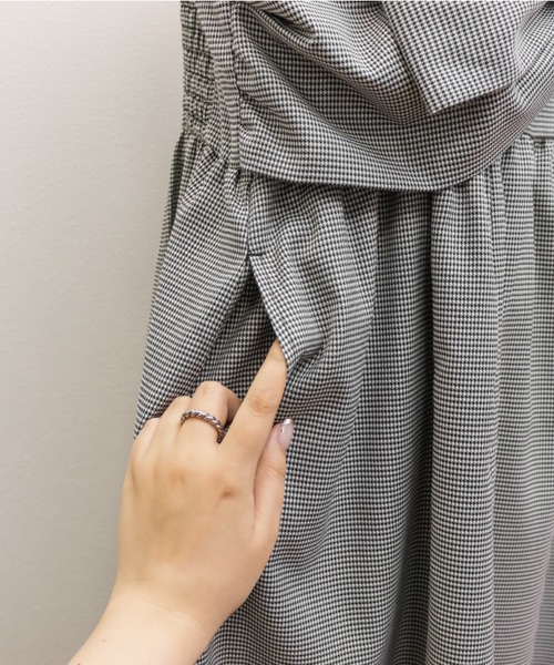 CLETTE(クレット)の「CLETTEオリジナルリボンディテールワンピース(ワンピース・レディース・チェック/ブラック/ブルー・4L/3L/LL)」の20枚目の写真