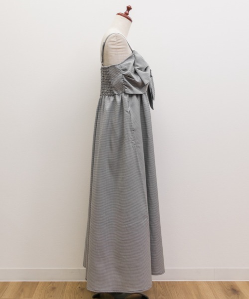 CLETTE(クレット)の「CLETTEオリジナルリボンディテールワンピース(ワンピース・レディース・チェック/ブラック/ブルー・4L/3L/LL)」の16枚目の写真