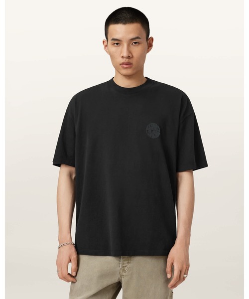ALLSAINTS(オールセインツ)の「WAVED SHORT SLEEVE T-SHIRT | WAVED 半袖 Tシャツ(Tシャツ/カットソー・メンズ・ブラック・XL/XS/S/M/L)」の1枚目の写真