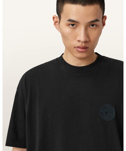 ALLSAINTS(オールセインツ)の「WAVED SHORT SLEEVE T-SHIRT | WAVED 半袖 Tシャツ(Tシャツ/カットソー・メンズ・ブラック・XL/XS/S/M/L)」の2枚目の写真