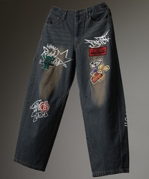 JUNGLE STORM（ジャングルストーム）の「JUNGLESTOTM ワッペンデニムバレルレッグパンツ（デニムパンツ）」