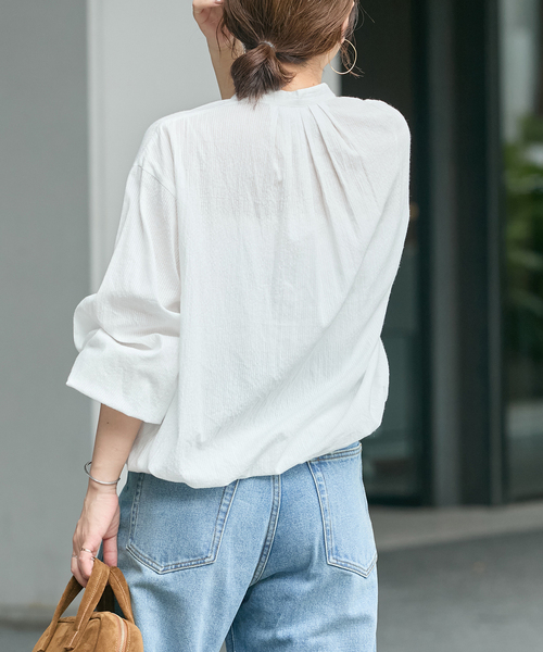 ボイルストライプフリルブラウス（シャツ/ブラウス）｜JOURNAL