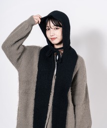 ACOC（アコック）の「【ACOC/アコック】ニットフーディマフラー Nomad Balaclava 韓国ブランド マフラー ニット帽子（ニットキャップ/ビーニー）」