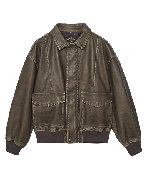 X-girl(エックスガール)の「EMBOSSED LOGO PATCH DISTRESSED FAUX LEATHER JACKET(ブルゾン・レディース・ブラック/ブラウン・S/M)」の3枚目の写真