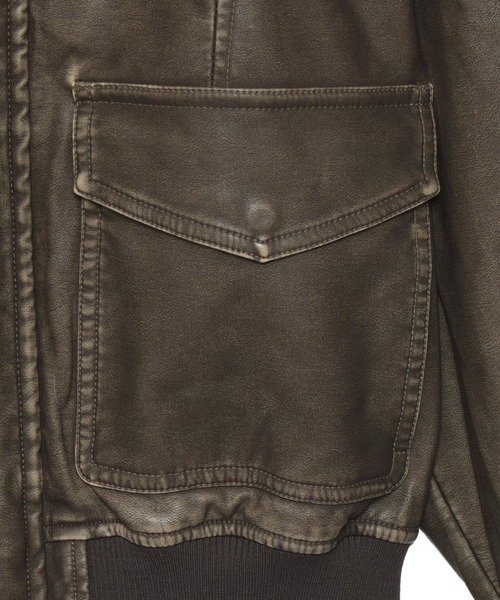 X-girl(エックスガール)の「EMBOSSED LOGO PATCH DISTRESSED FAUX LEATHER JACKET(ブルゾン・レディース・ブラック/ブラウン・S/M)」の21枚目の写真