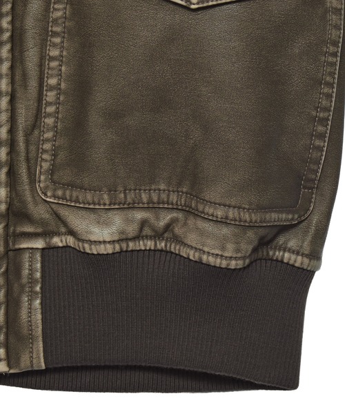 X-girl(エックスガール)の「EMBOSSED LOGO PATCH DISTRESSED FAUX LEATHER JACKET(ブルゾン・レディース・ブラック/ブラウン・S/M)」の22枚目の写真