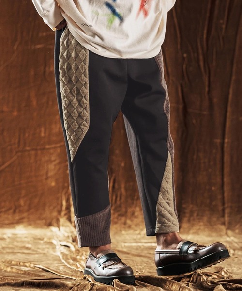 ANGENEHM(アンゲネーム)の「mp13979-Switching Design Pants タイトフィットパンツ(AG05-013acf)(その他パンツ・メンズ・チャコールグレー/ブラック・L/M/S)」の3枚目の写真