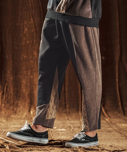 ANGENEHM(アンゲネーム)の「mp13979-Switching Design Pants タイトフィットパンツ(AG05-013acf)(その他パンツ・メンズ・チャコールグレー/ブラック・L/M/S)」の4枚目の写真