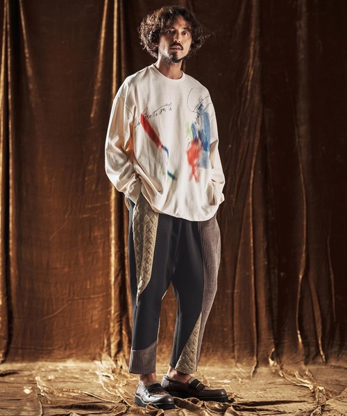 ANGENEHM(アンゲネーム)の「mp13979-Switching Design Pants タイトフィットパンツ(AG05-013acf)(その他パンツ・メンズ・チャコールグレー/ブラック・L/M/S)」の7枚目の写真