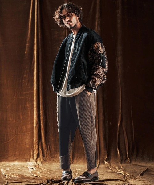 ANGENEHM(アンゲネーム)の「mp13979-Switching Design Pants タイトフィットパンツ(AG05-013acf)(その他パンツ・メンズ・チャコールグレー/ブラック・L/M/S)」の8枚目の写真