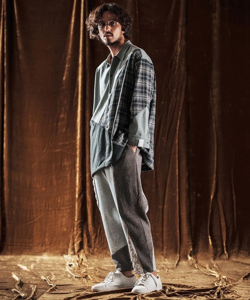 ANGENEHM(アンゲネーム)の「mp13979-Switching Design Pants タイトフィットパンツ(AG05-013acf)(その他パンツ・メンズ・チャコールグレー/ブラック・L/M/S)」の17枚目の写真