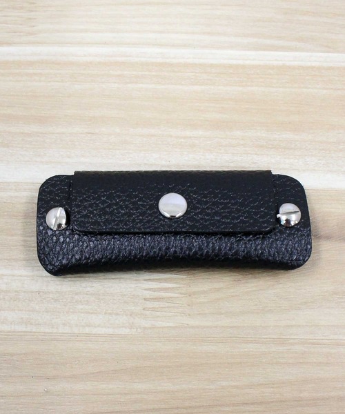 schott（ショット）の「LEATHER KEY CASE（キーケース/キーアクセサリー・メンズ・ブラック・FREE）」の3枚目の写真