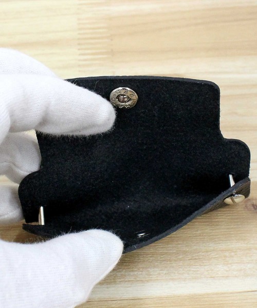 schott（ショット）の「LEATHER KEY CASE（キーケース/キーアクセサリー・メンズ・ブラック・FREE）」の5枚目の写真