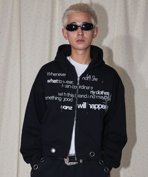 SEQUENZ（シークエンズ）の「＊新色追加【sqnz（エスキュンズ）】sqnz eyelet zip pk / ジップパーカー スタッズ フーディ ハトメ 裏起毛≪SET UP着用可能≫（パーカー・メンズ・グレー/その他1/ブラック/ピンク/ライトグレー・LARGE/MEDIUM/SMALL）」の18枚目の写真