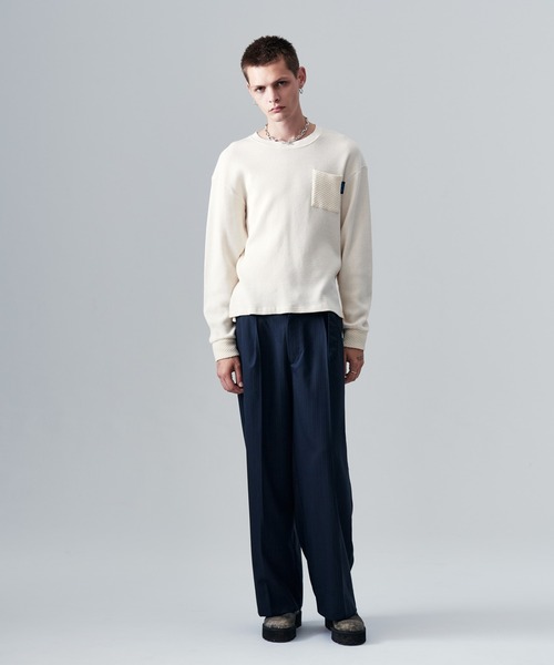 glamb(グラム)の「Blue Noise Slacks / ブルーノイズスラックス(スラックス・メンズ・インディゴブルー/ブラック/グレー・S/M/L)」の16枚目の写真