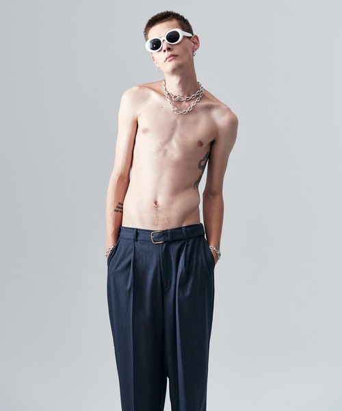 glamb(グラム)の「Blue Noise Slacks / ブルーノイズスラックス(スラックス・メンズ・インディゴブルー/ブラック/グレー・S/M/L)」の11枚目の写真