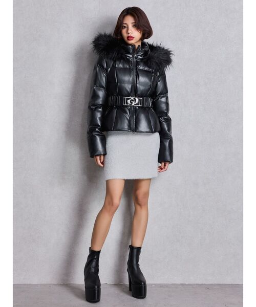 GYDA ベルトつきショートダウンコート 2025 GDベルト付きショートダウンコート（ダウンジャケット/コート