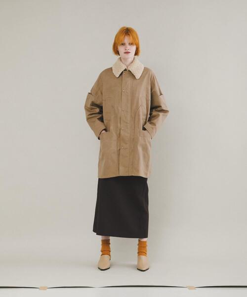 LAATO（ラート）の「slit coat（その他アウター・レディース・ブラウン/ライトブラウン・FREE）」の4枚目の写真