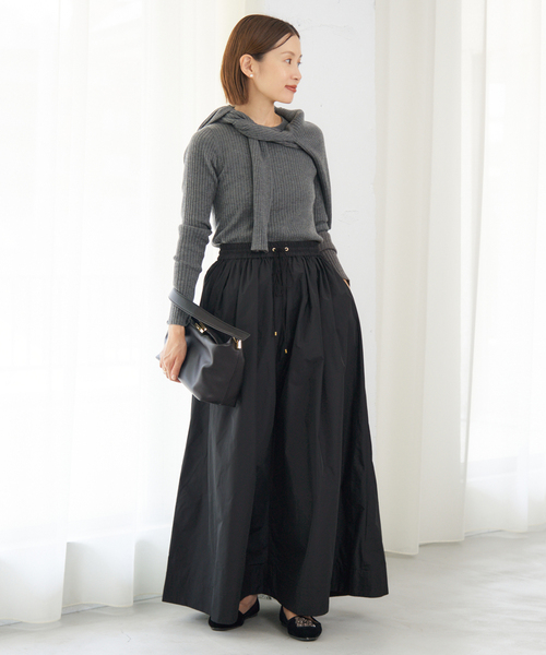 新品タグ付き IENA 38 メモリータフタギャザーティアードスカート 新品タグ付】IENAメモリータフタギャザーティアードスカート38