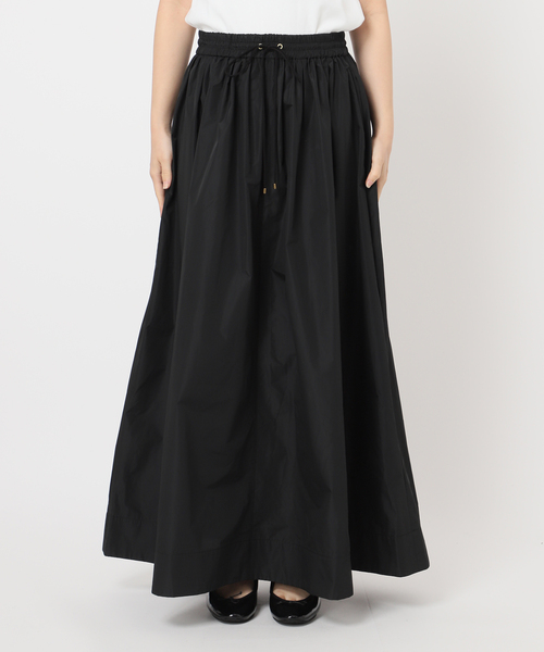 新品　IENA 切り替えギャザースカート　36 黒 メモリータフタギャザースカート（スカート）｜IENA（イエナ）の