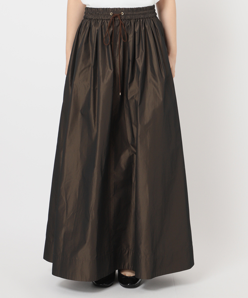 IENA（イエナ）の「メモリータフタギャザースカート（スカート・レディース・ブラック/ブラウン・36/38）」の21枚目の写真