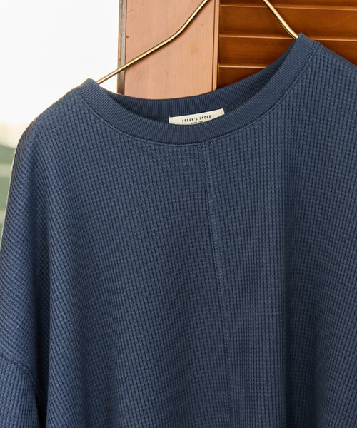 FREAK'S STORE(フリークスストア)の「限定展開 ワッフル ショート ラウンド クルー ネック プルオーバー(Tシャツ/カットソー・レディース・レッド/ブラック/グレー/ベージュ/オフホワイト/ブルー・フリ-)」の8枚目の写真