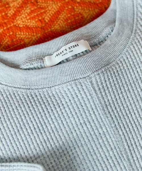 FREAK'S STORE(フリークスストア)の「限定展開 ワッフル ショート ラウンド クルー ネック プルオーバー(Tシャツ/カットソー・レディース・レッド/ブラック/グレー/ベージュ/オフホワイト/ブルー・フリ-)」の18枚目の写真