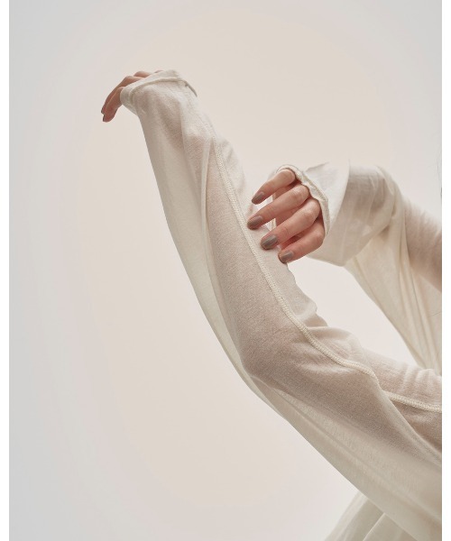 TODAYFUL（トゥデイフル）の「Layered Long T-shirts（Tシャツ/カットソー・レディース・オリーブ/チャコールグレー・FREE）」の9枚目の写真