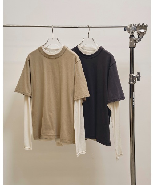 TODAYFUL（トゥデイフル）の「Layered Long T-shirts（Tシャツ/カットソー・レディース・オリーブ/チャコールグレー・FREE）」の16枚目の写真