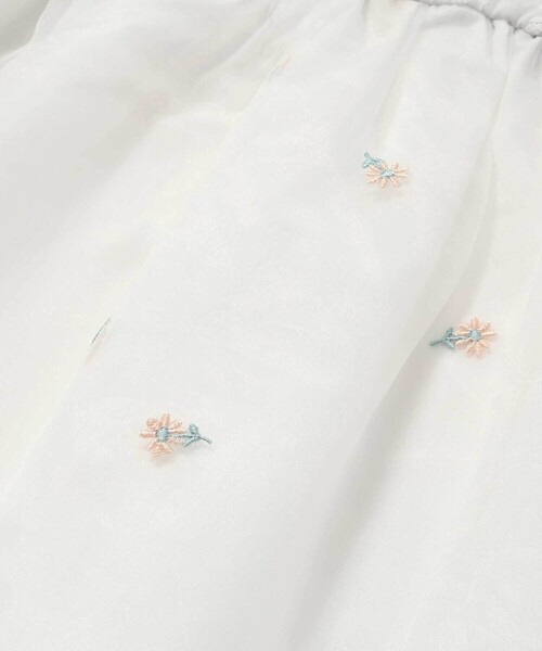 SLAP SLIP(スラップスリップ)の「花柄刺しゅうオーガンジービスチェドッキングTシャツ(80~130cm)(Tシャツ/カットソー・キッズ・イエロー/グレー・90cm/110cm/120cm/100cm/130cm/80cm)」の16枚目の写真