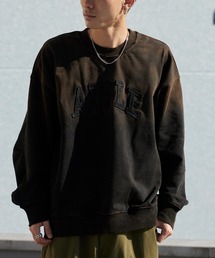 Theater code | APPLE Design PrintBleach processing Crew Neck Sweatshirt / APPLE デザインプリント ブリーチ加工 クルーネックスウェット(スウェット)