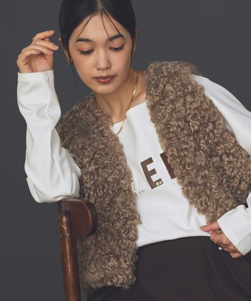 セール】ファーショートベスト（その他アウター）｜Gready Brilliant