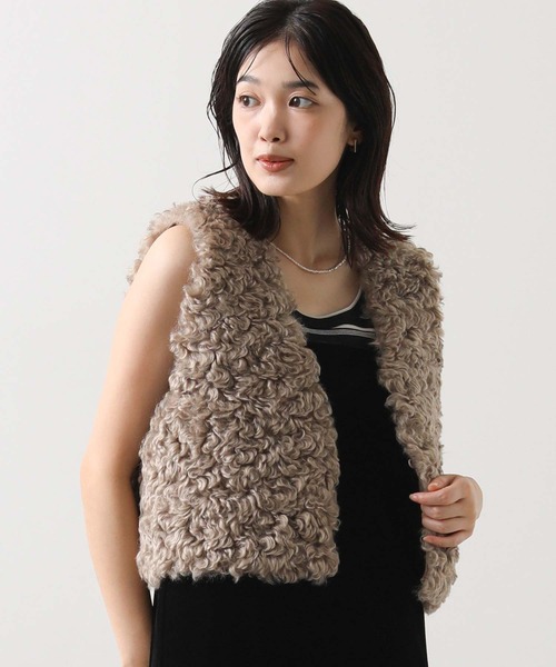 グレディブリリアン　ファーショートベスト ファーショートベスト（その他アウター）｜Gready Brilliant（グレディ