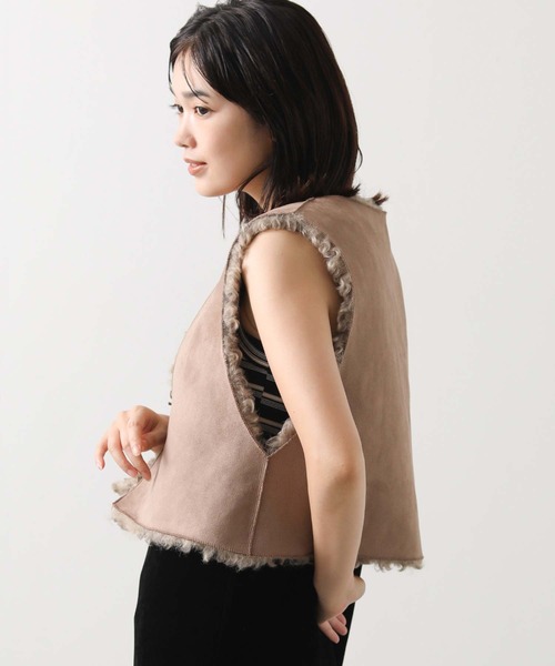 セール】ファーショートベスト（その他アウター）｜Gready Brilliant