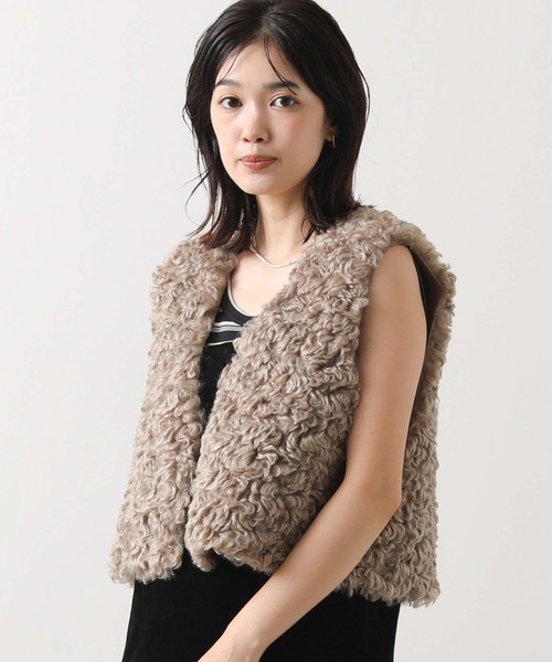 セール】ファーショートベスト（その他アウター）｜Gready Brilliant