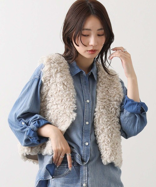 ファーショートベスト（その他アウター）｜Gready Brilliant（グレディ