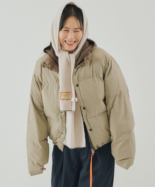 セール】【UNISEX/2サイズ】チェックパデットジャケット（ダウン