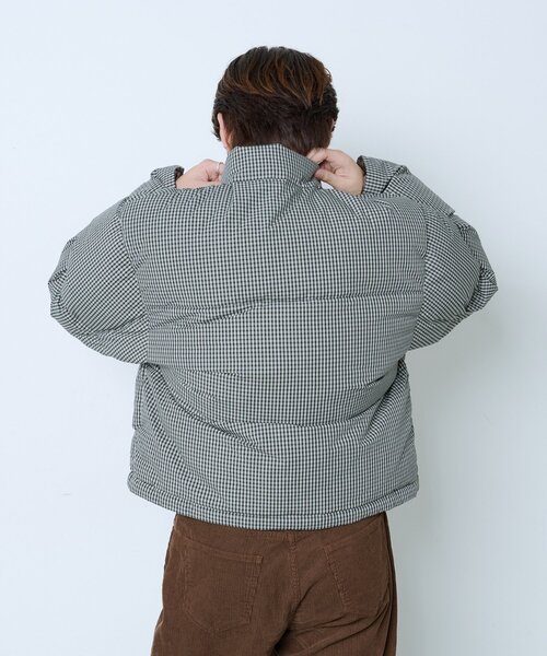 WHIMSIC ウィムジック ミリタリーダウンジャケット アウター コート UNISEX/2サイズ】チェックパデットジャケット（ダウンジャケット