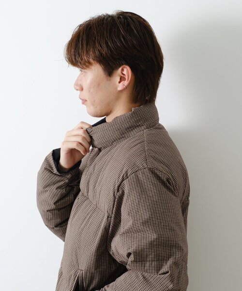 WHIMSIC（ウィムジック）の「【UNISEX/2サイズ】チェックパデットジャケット（ダウンジャケット/コート・メンズ・ブラック/ブラウン/ベージュ・1/2）」の10枚目の写真