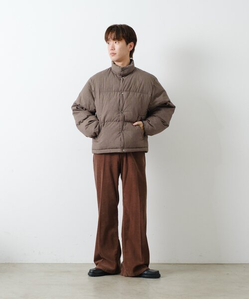 WHIMSIC（ウィムジック）の「【UNISEX/2サイズ】チェックパデットジャケット（ダウンジャケット/コート・メンズ・ブラック/ブラウン/ベージュ・1/2）」の11枚目の写真
