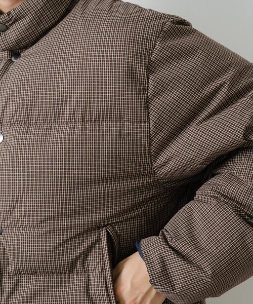 WHIMSIC（ウィムジック）の「【UNISEX/2サイズ】チェックパデットジャケット（ダウンジャケット/コート・メンズ・ブラック/ブラウン/ベージュ・1/2）」の14枚目の写真