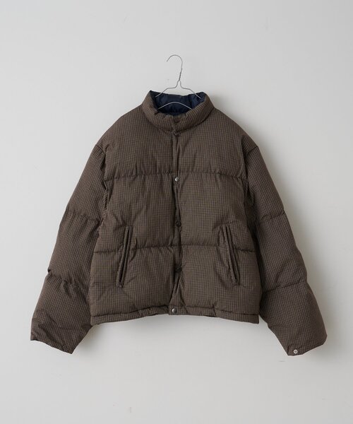 WHIMSIC（ウィムジック）の「【UNISEX/2サイズ】チェックパデットジャケット（ダウンジャケット/コート・メンズ・ブラック/ブラウン/ベージュ・1/2）」の16枚目の写真