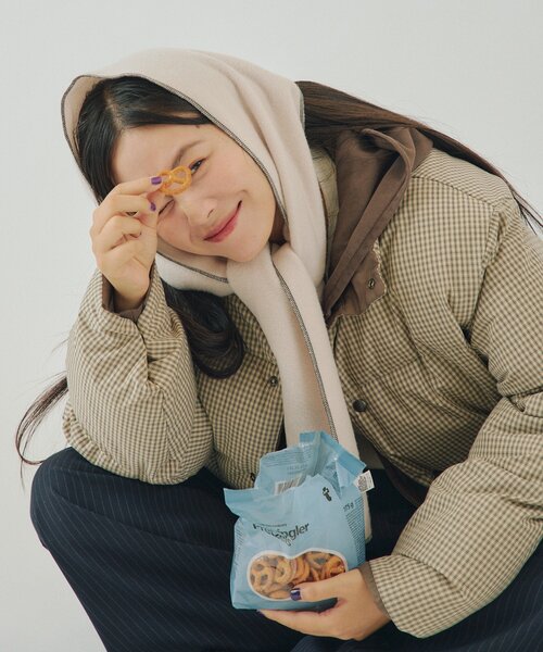 WHIMSIC（ウィムジック）の「【UNISEX/2サイズ】チェックパデットジャケット（ダウンジャケット/コート・メンズ・ブラック/ブラウン/ベージュ・1/2）」の18枚目の写真