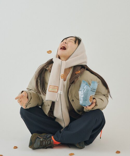 WHIMSIC（ウィムジック）の「【UNISEX/2サイズ】チェックパデットジャケット（ダウンジャケット/コート・メンズ・ブラック/ブラウン/ベージュ・1/2）」の21枚目の写真